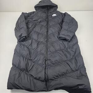 Nike Parka Coat Mens XL Long Hooded Puffer Down Insulated Jacket BV2881-010